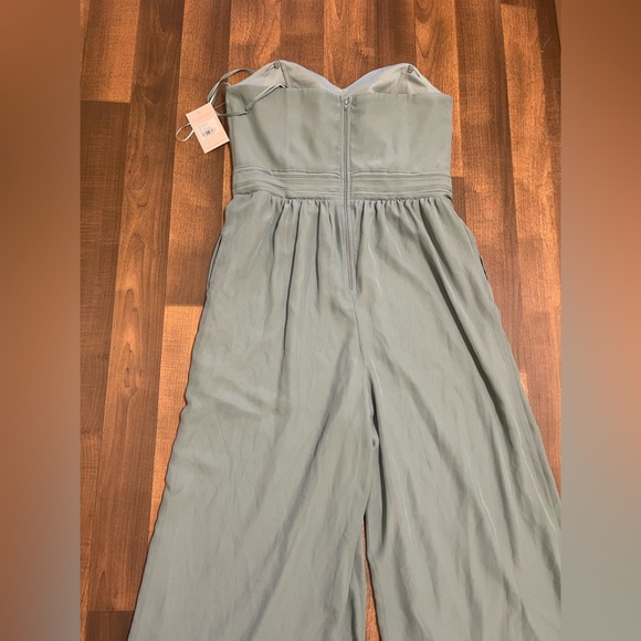 Birdy Grey Green Jumpsuit Wide-Leg High-Waisted - Picture 5 of 14